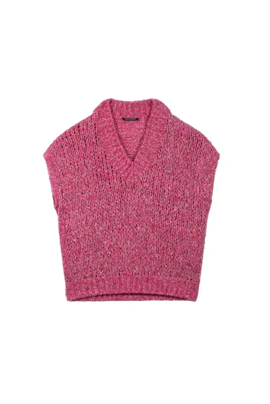 LUISA CERANO Weste GROBSTRICK-OPTIK