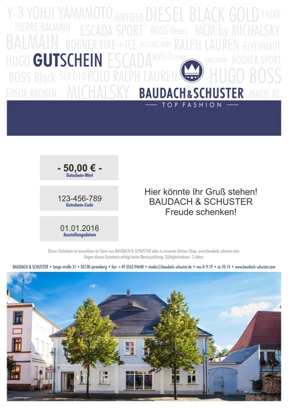 Geschenk-Gutschein - sofort drucken - sofort verschenken (Download)