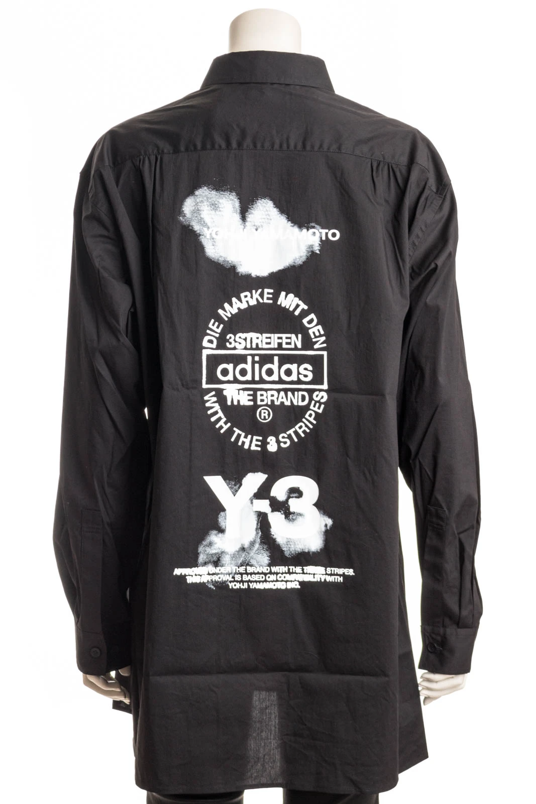 Y-3 YOHJI YAMAMOTO Blusenhemd GFX LOGO SHIRT – Bild 3