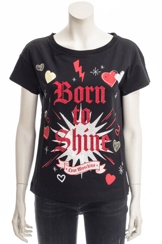 LOVE MOSCHINO T-Shirt BORN TO SHINE