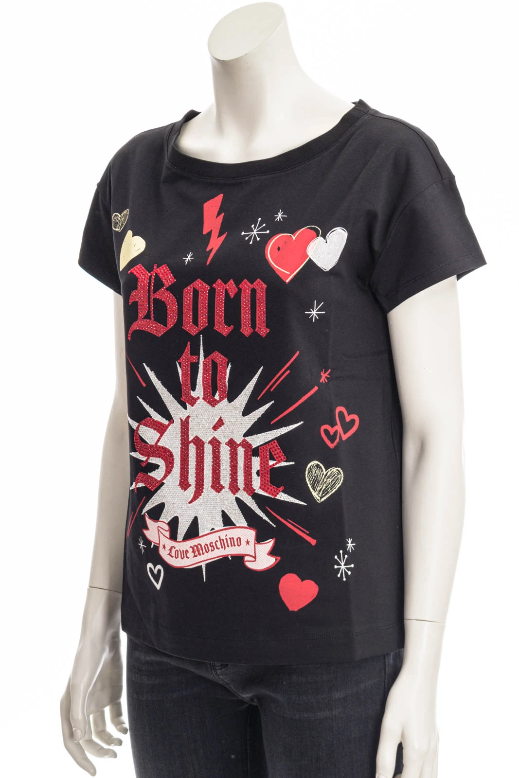 LOVE MOSCHINO T-Shirt BORN TO SHINE – Bild 2