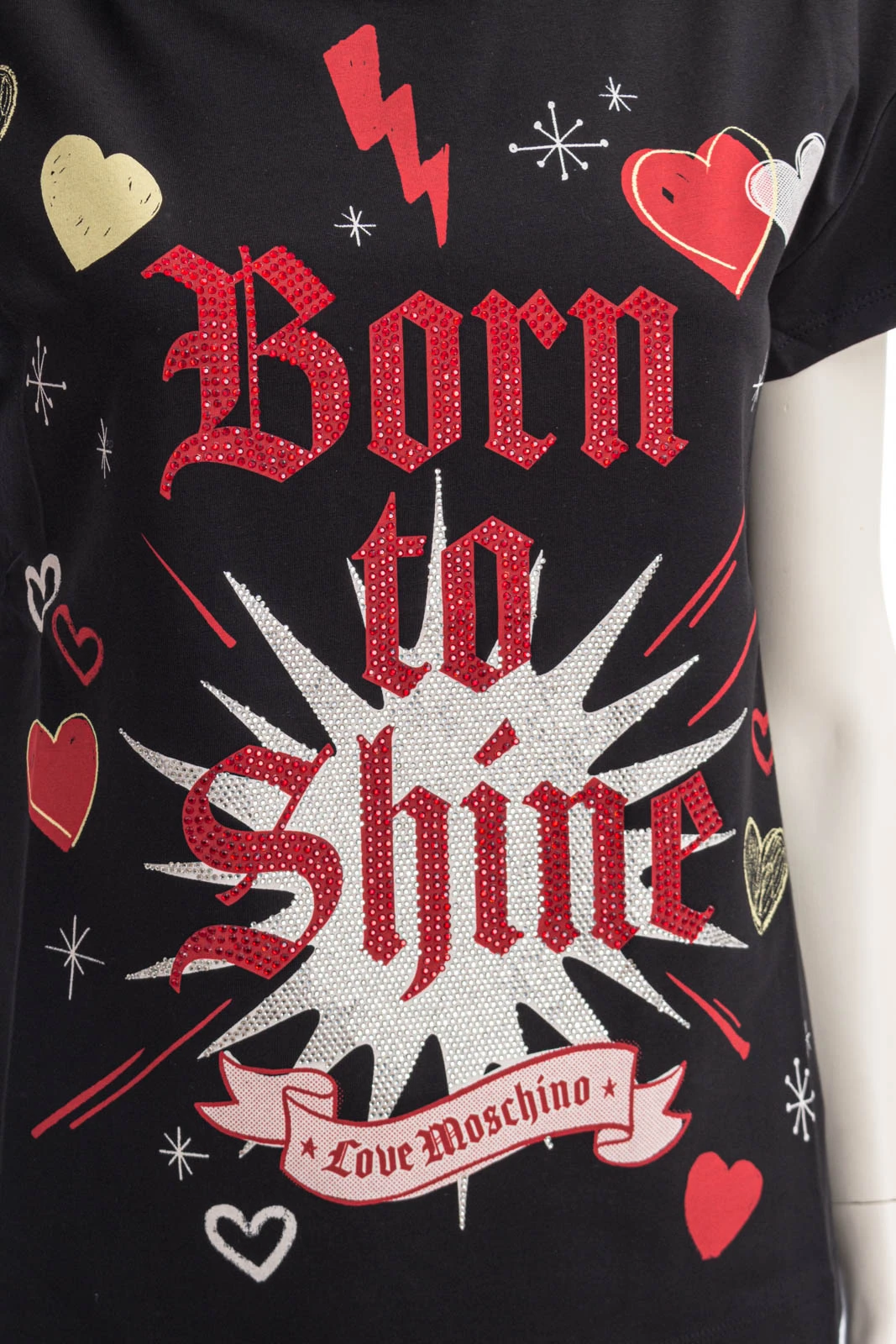 LOVE MOSCHINO T-Shirt BORN TO SHINE – Bild 3