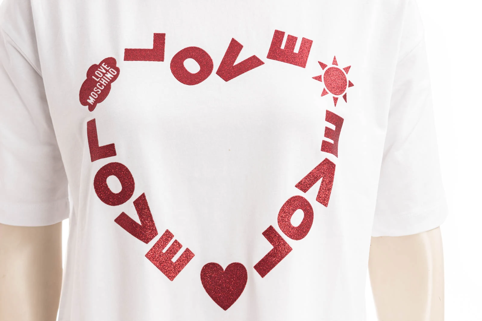 LOVE MOSCHINO Kleid LM JRSY LOGO HEART TEE DRESS – Bild 3