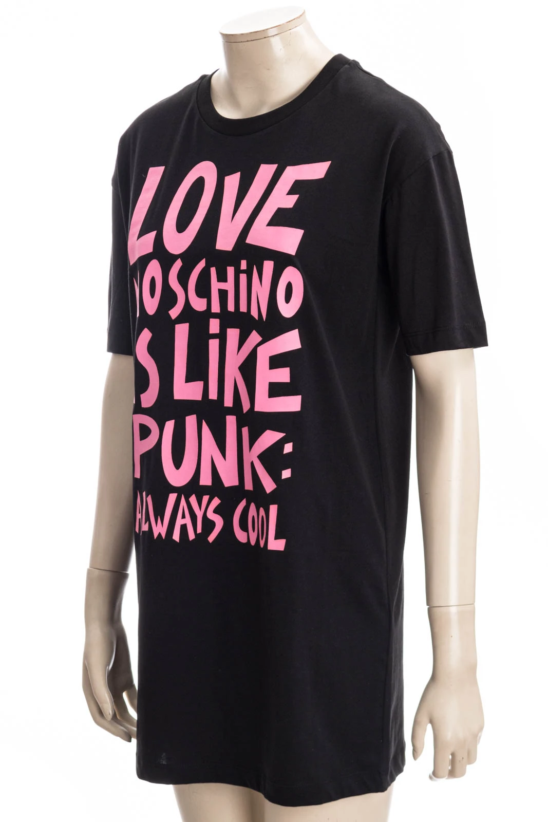 LOVE MOSCHINO Kleid LM JRSY PUNK SLOGAN TEE DRESS – Bild 2
