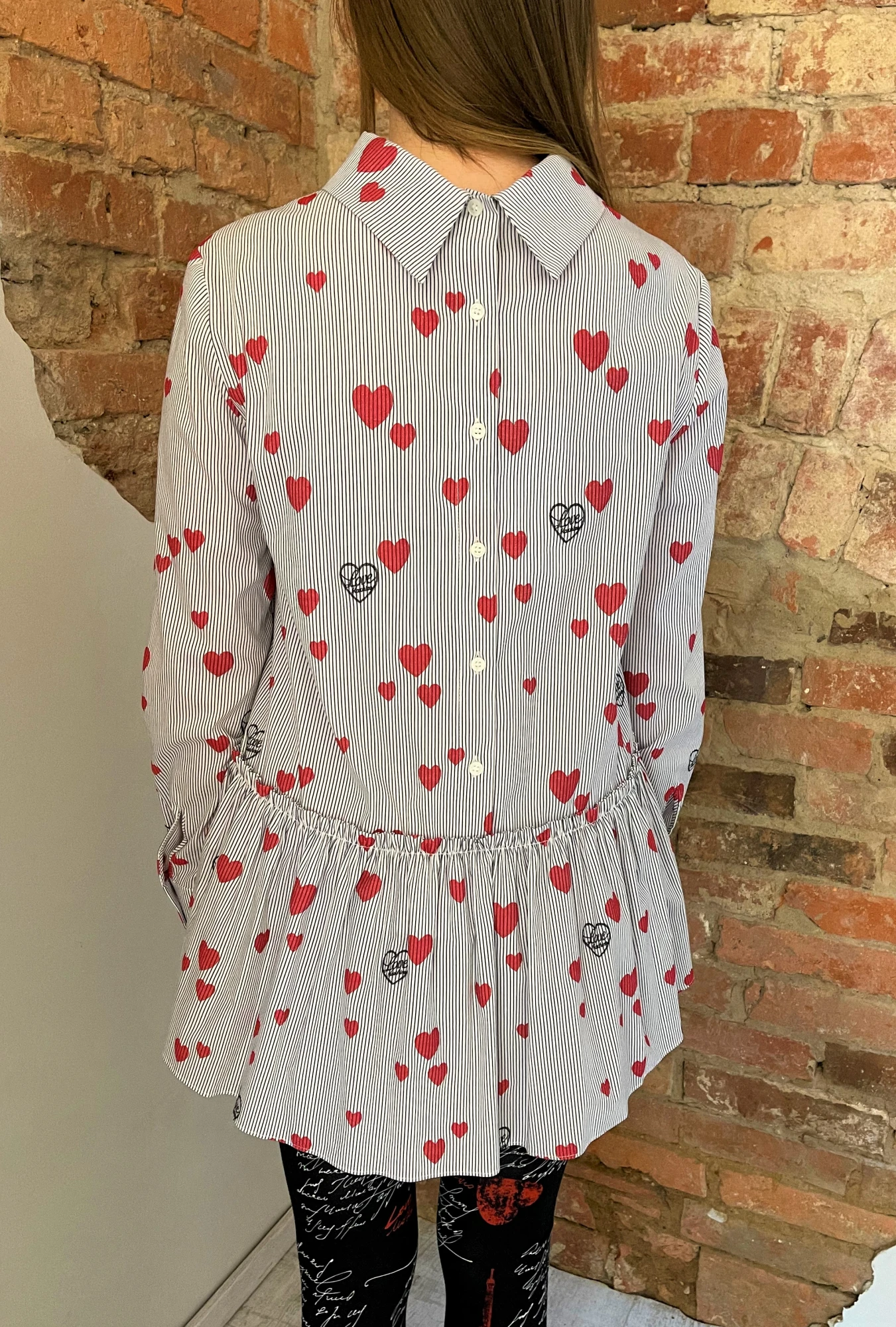 LOVE MOSCHINO Bluse LM POPELINE ALLOVER HEARTS BLOUSE – Bild 2