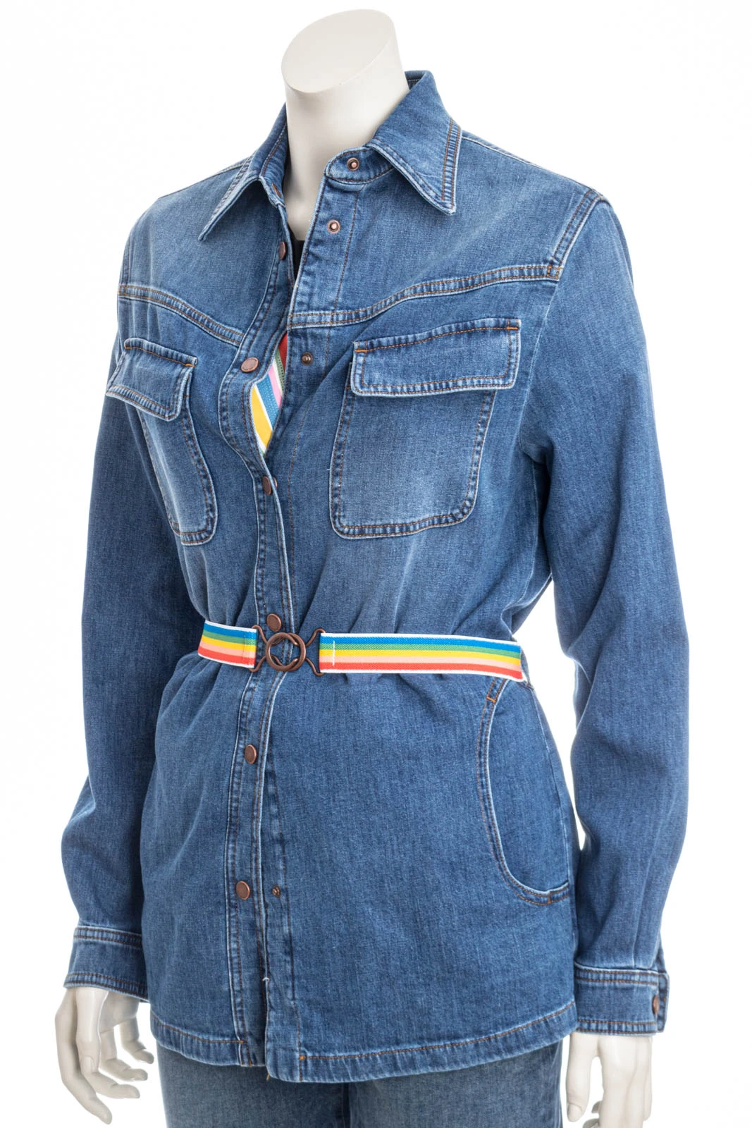 LOVE MOSCHINO Jeansjacke RAINBOW JACKET – Bild 2