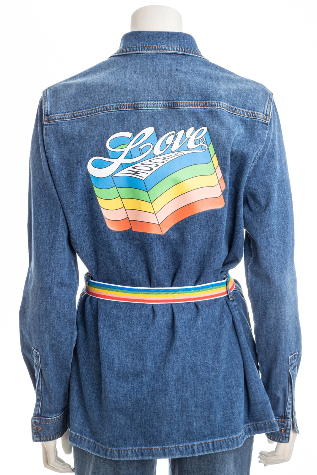 LOVE MOSCHINO Jeansjacke RAINBOW JACKET – Bild 3
