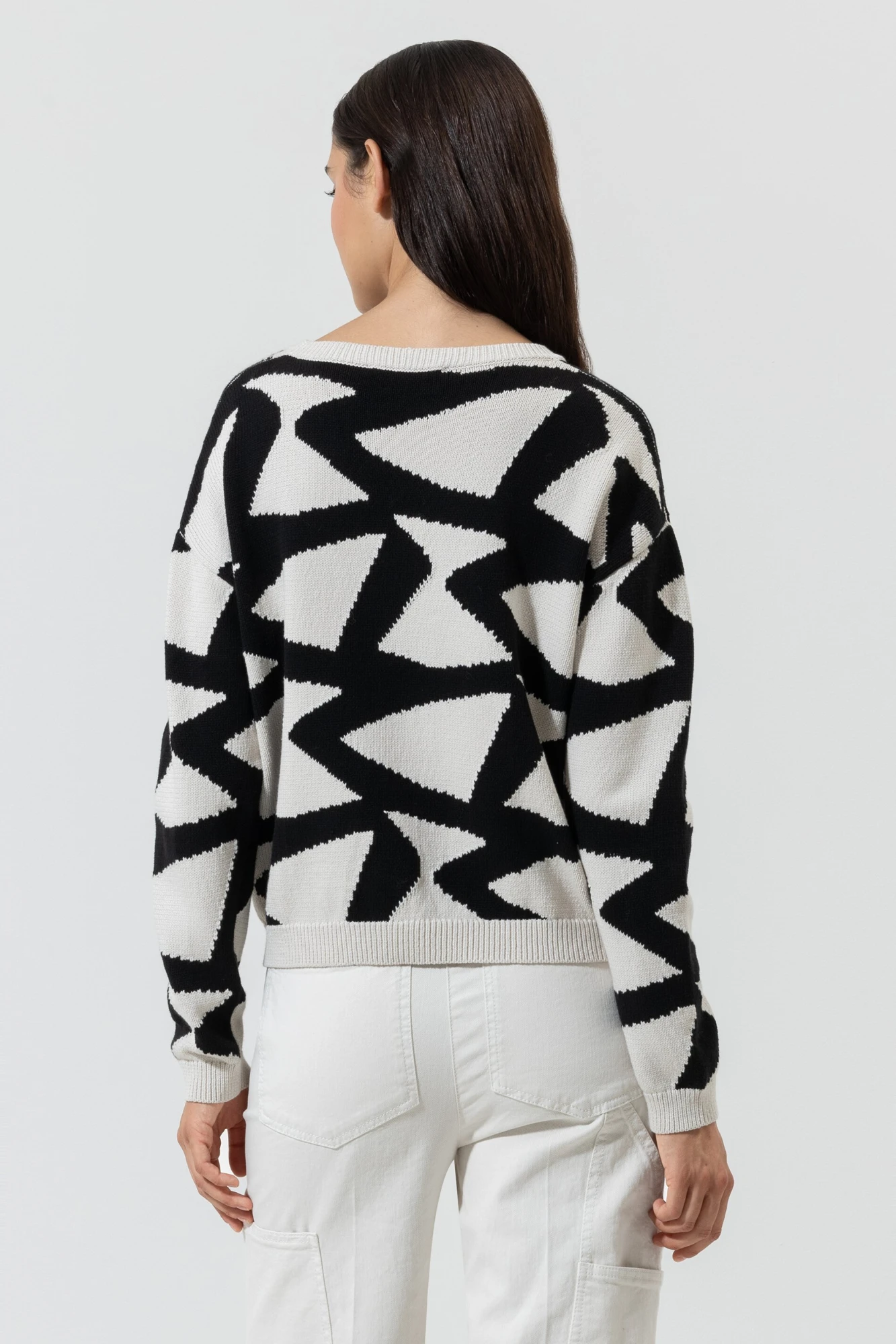 LUISA CERANO Pullover GRAPHIC-INTARSIA – Bild 3
