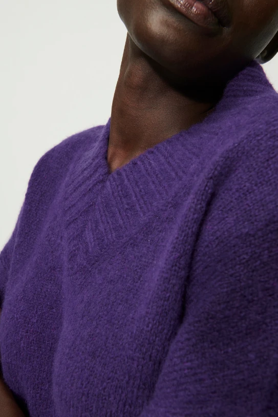 V-Pullover WOLL-MIX – Bild 3