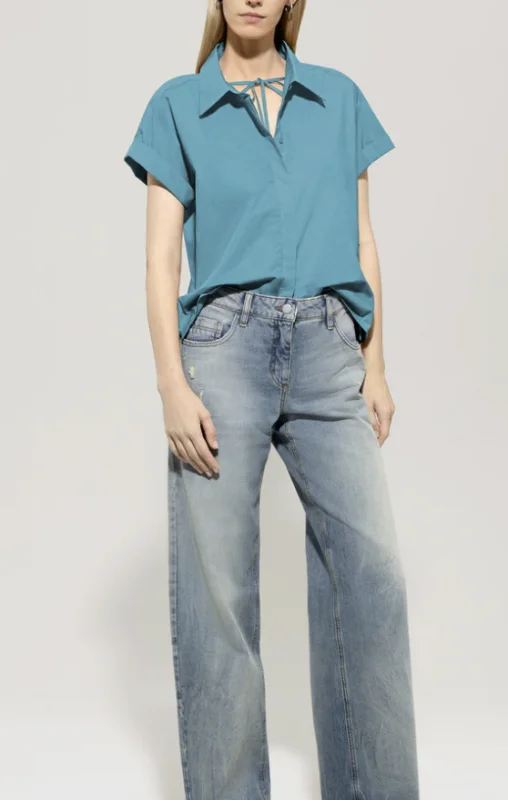 LUISA CERANO Hemdbluse mit Bindeband