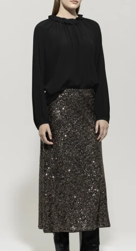 LUISA CERANO Rüschenbluse SEIDEN-MIX