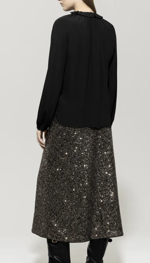 LUISA CERANO Rüschenbluse SEIDEN-MIX – Bild 2