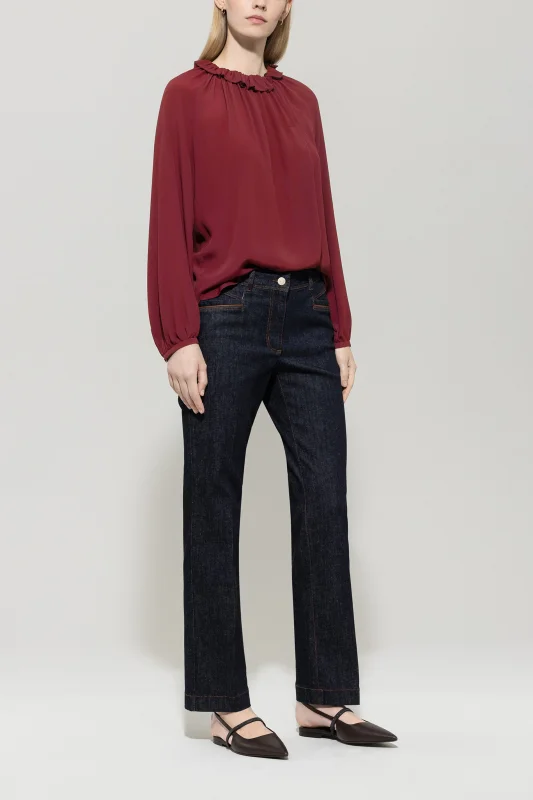 LUISA CERANO Rüschenbluse SEIDEN-MIX