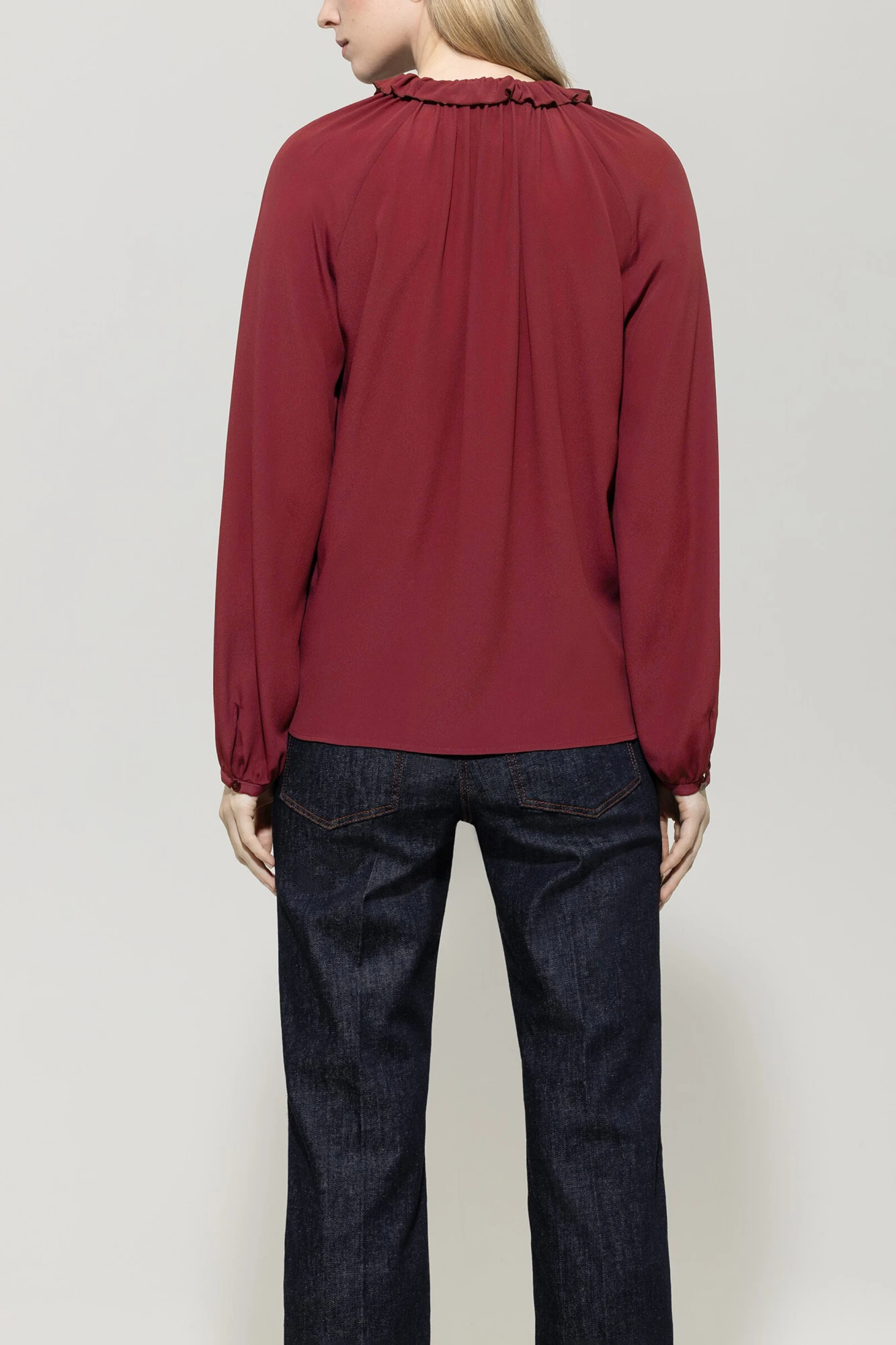 LUISA CERANO Rüschenbluse SEIDEN-MIX – Bild 3