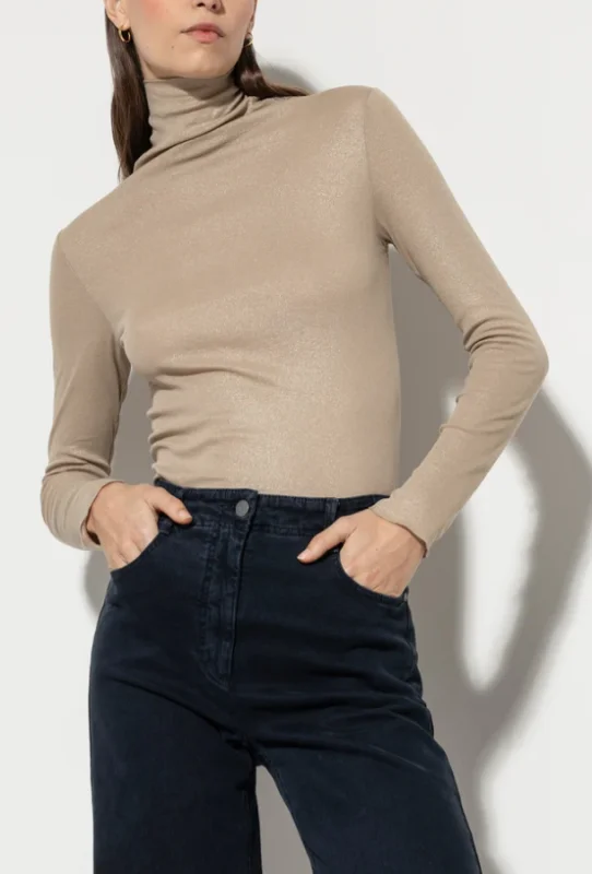 LUISA CERANO Rollkragenshirt GLITTER