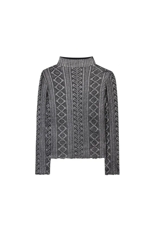 LUISA CERANO Rollkragenshirt SPITZE