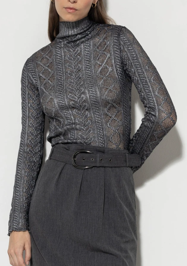 LUISA CERANO Rollkragenshirt SPITZE – Bild 2