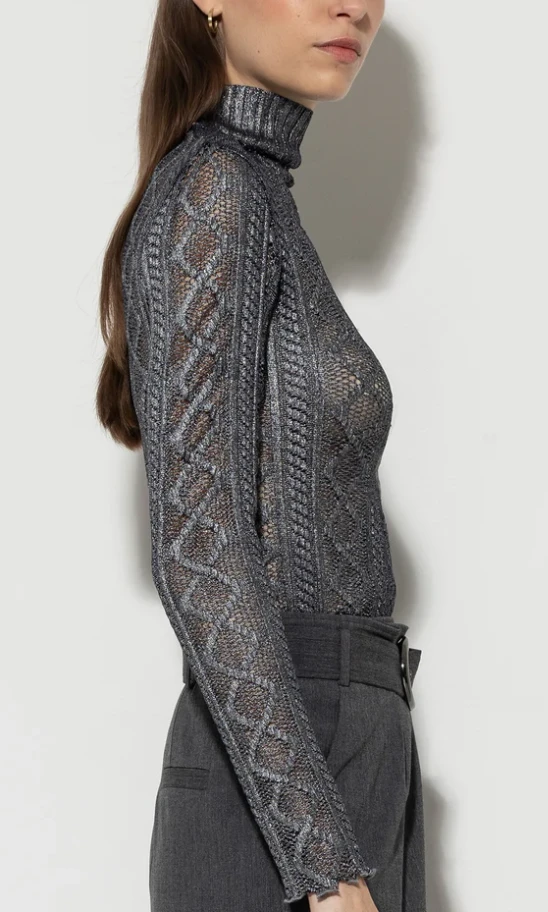 LUISA CERANO Rollkragenshirt SPITZE – Bild 3