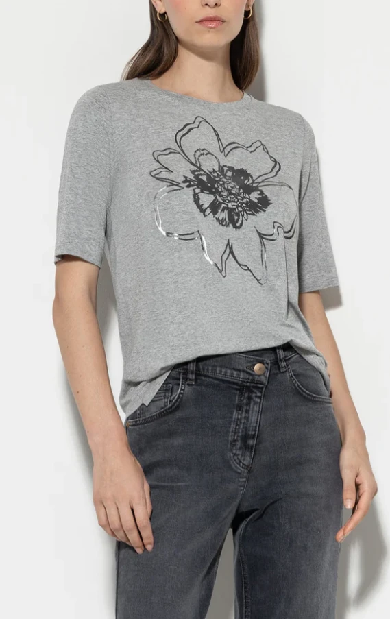 LUISA CERANO T-Shirt BLUMEN PRINT – Bild 2