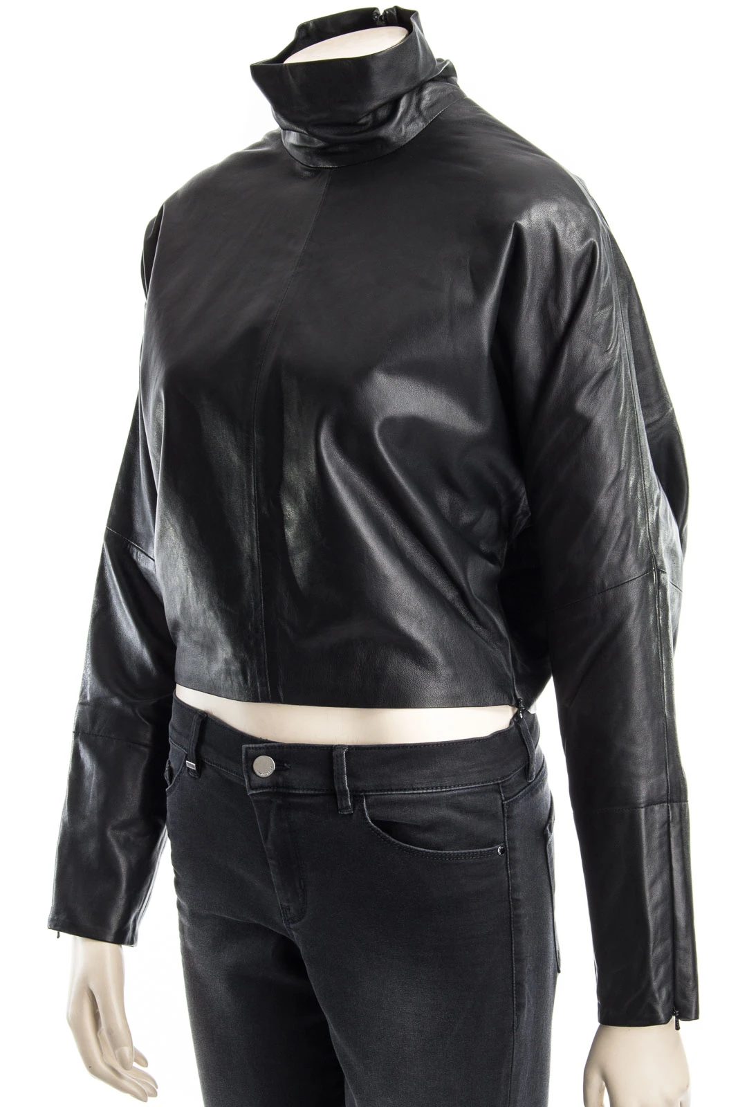 MCQ ALEXANDER MCQUEEN Ledercape TOP LAMB SKIN – Bild 3