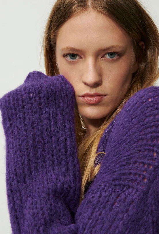 LUISA CERANO Long Cardigan WOLL-MIX – Bild 3