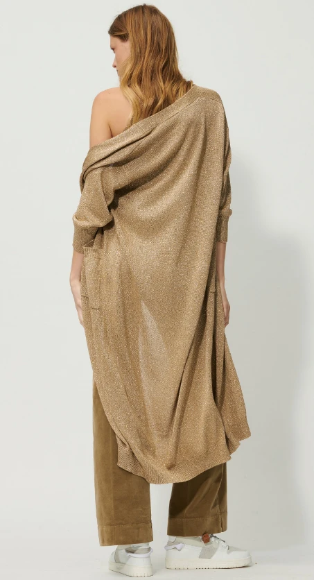 LUISA CERANO Long Cardigan GLANZGARN – Bild 2