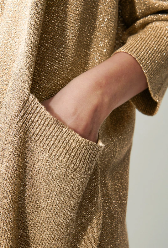 LUISA CERANO Long Cardigan GLANZGARN – Bild 3