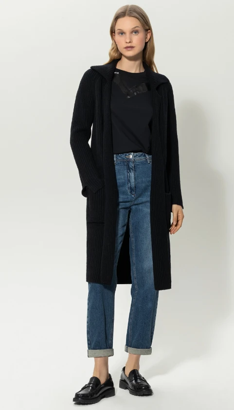 Long Cardigan WOLL-MIX – Bild 2