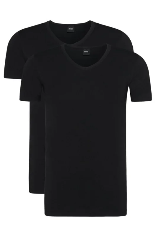 BOSS Shirt mit V-Ausschnitt im Doppelpack
