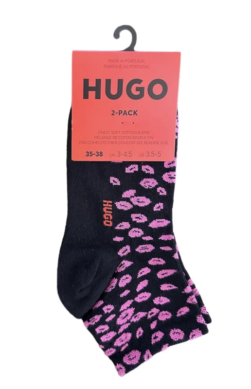 HUGO Socken im Doppelpack 2P ALLOVER LIPS