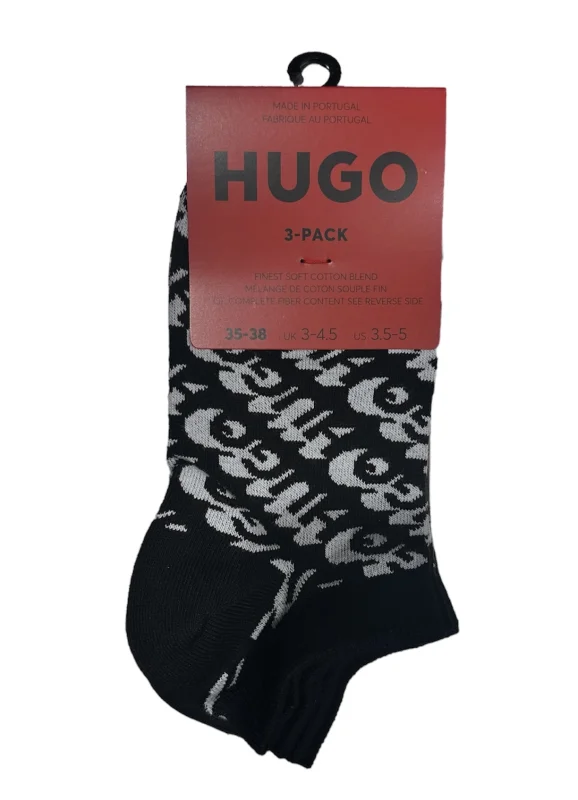 HUGO Socken im Dreierpack 3P AS LOGO ALLOVER