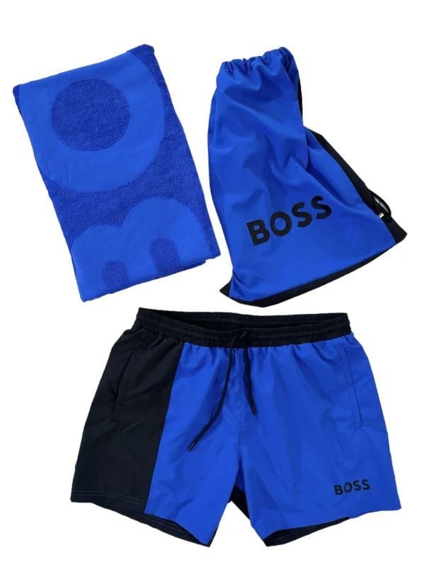 BOSS HBB Badeshort´s Set mit Handtuch und Beutel