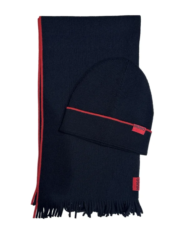 HUGO Set aus Schal & Mütze ZASCHEL SET