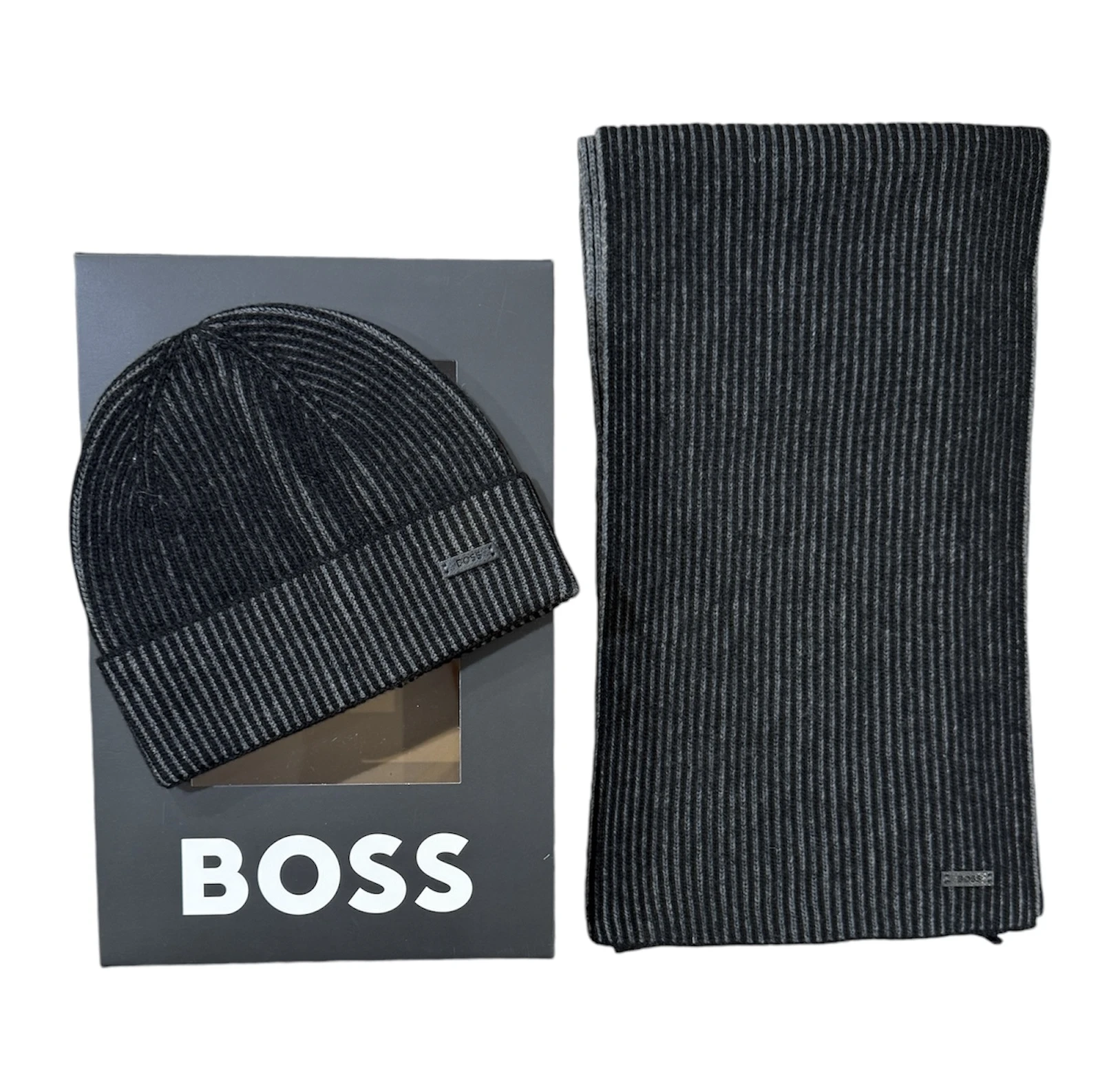 BOSS HBB Geschenkset Schal & Mütze ERCOLE-SET – Bild 2