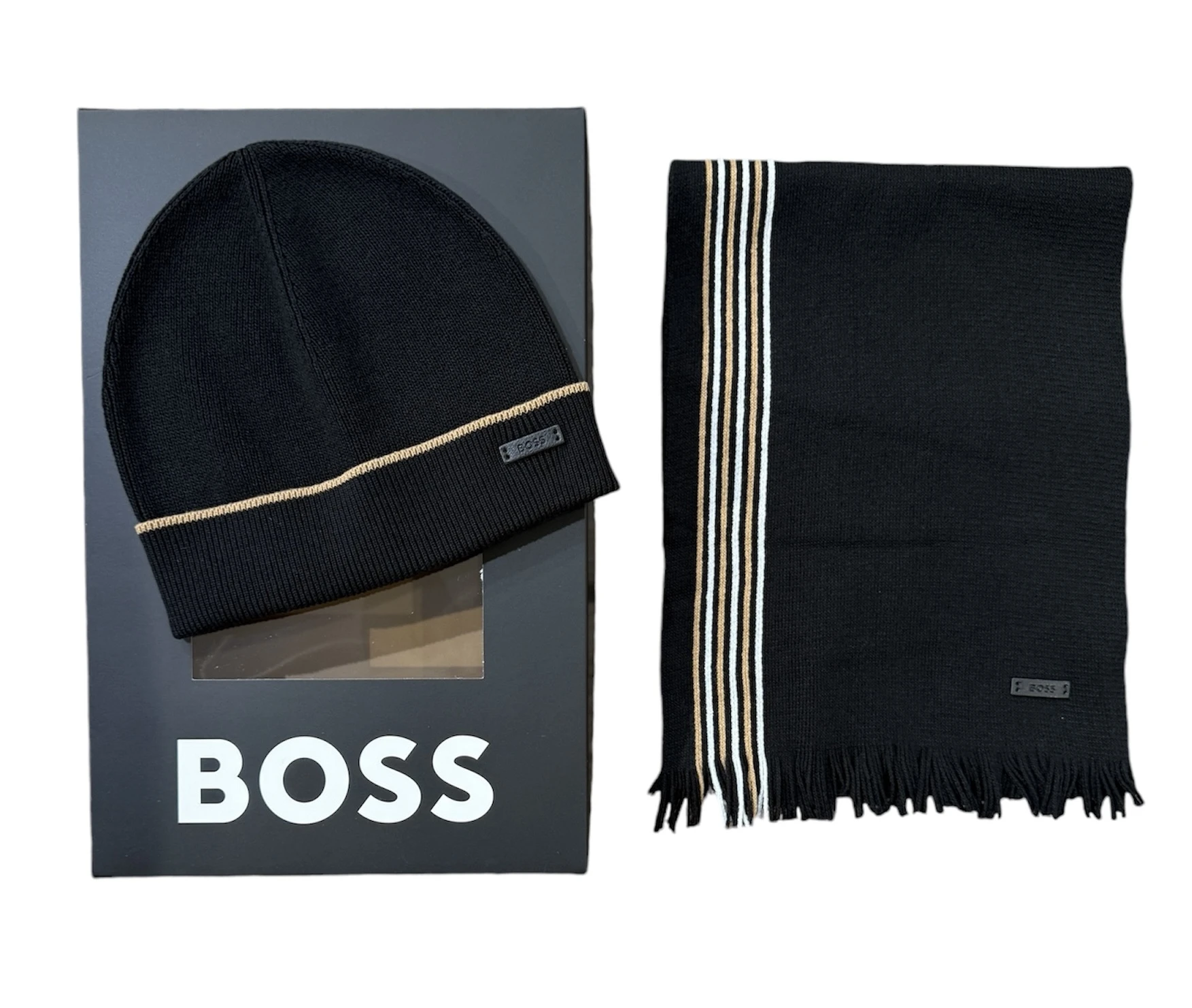 BOSS HBB Geschenkset Schal & Mütze ENZO-SET – Bild 2