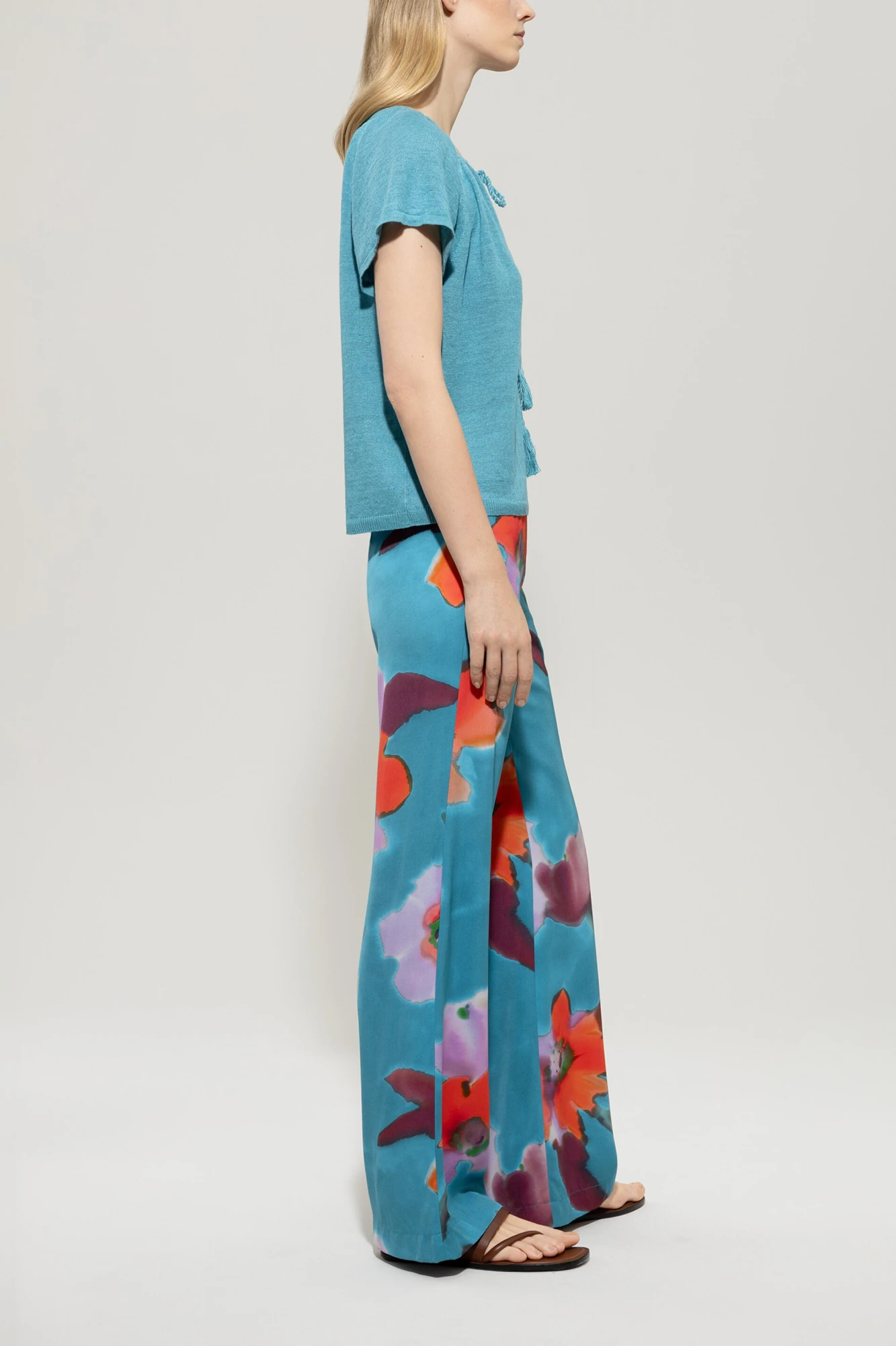 Wideleg-Hose HIBISKUS-PRINT – Bild 2