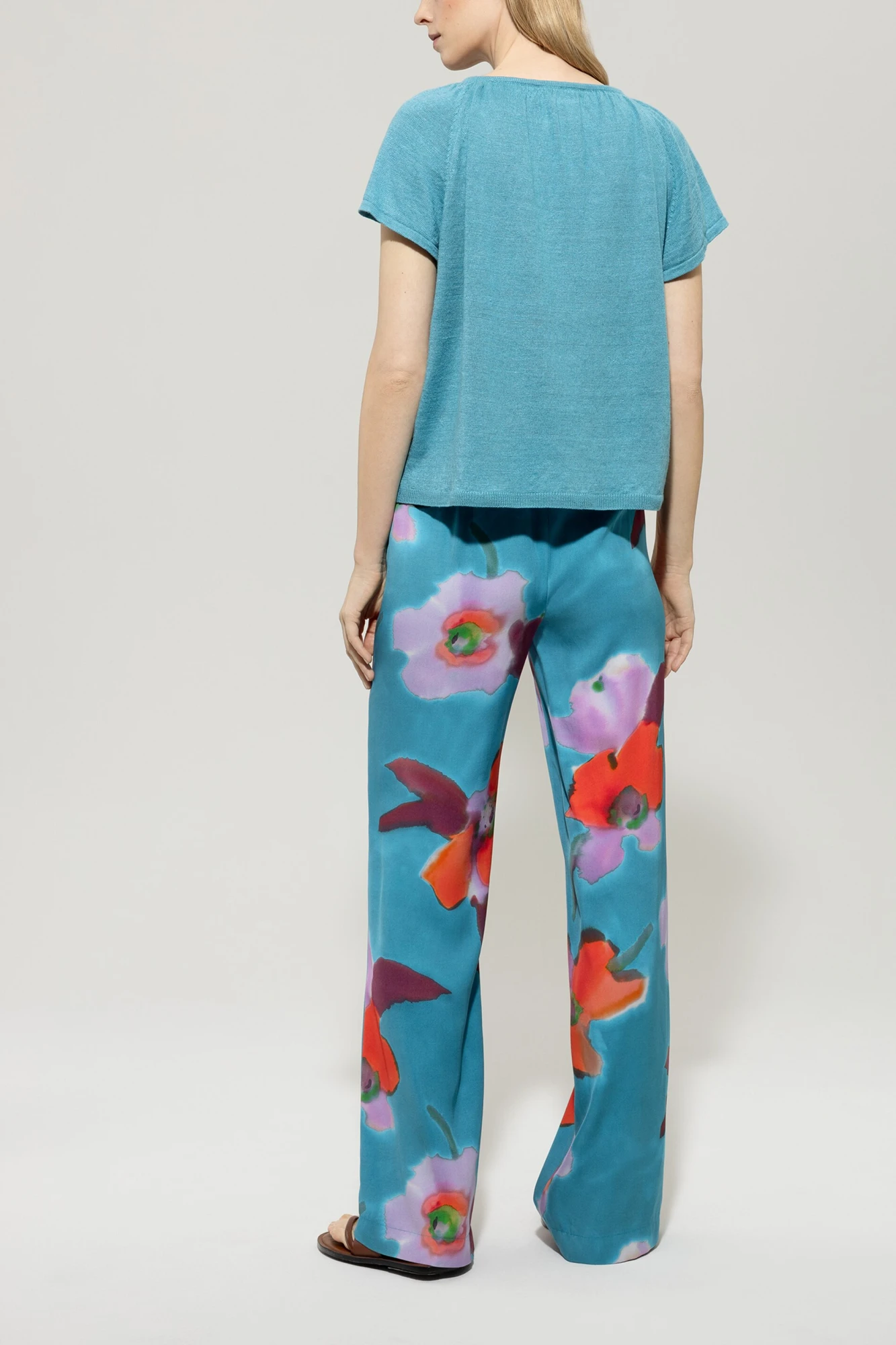 Wideleg-Hose HIBISKUS-PRINT – Bild 3