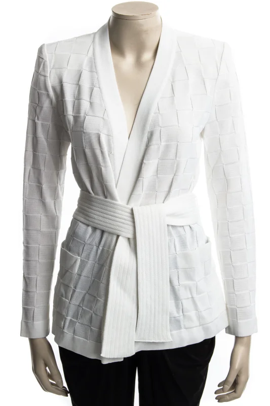 BALMAIN Jacke MAILLE WHITE - Nur in unserem Store in Spremberg erhältlich.