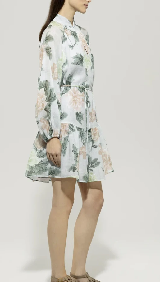 LUISA CERANO Ramie-Kleid FLOWER PRINT – Bild 3