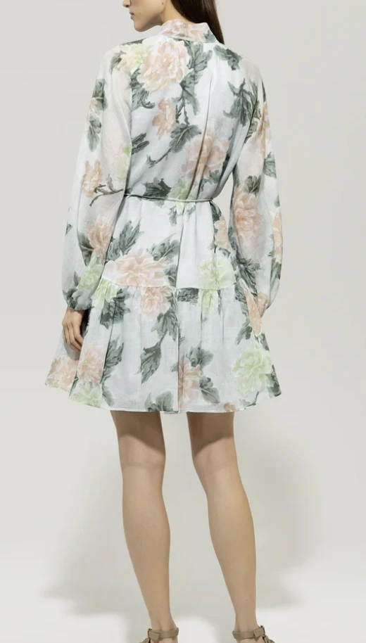 LUISA CERANO Ramie-Kleid FLOWER PRINT – Bild 4