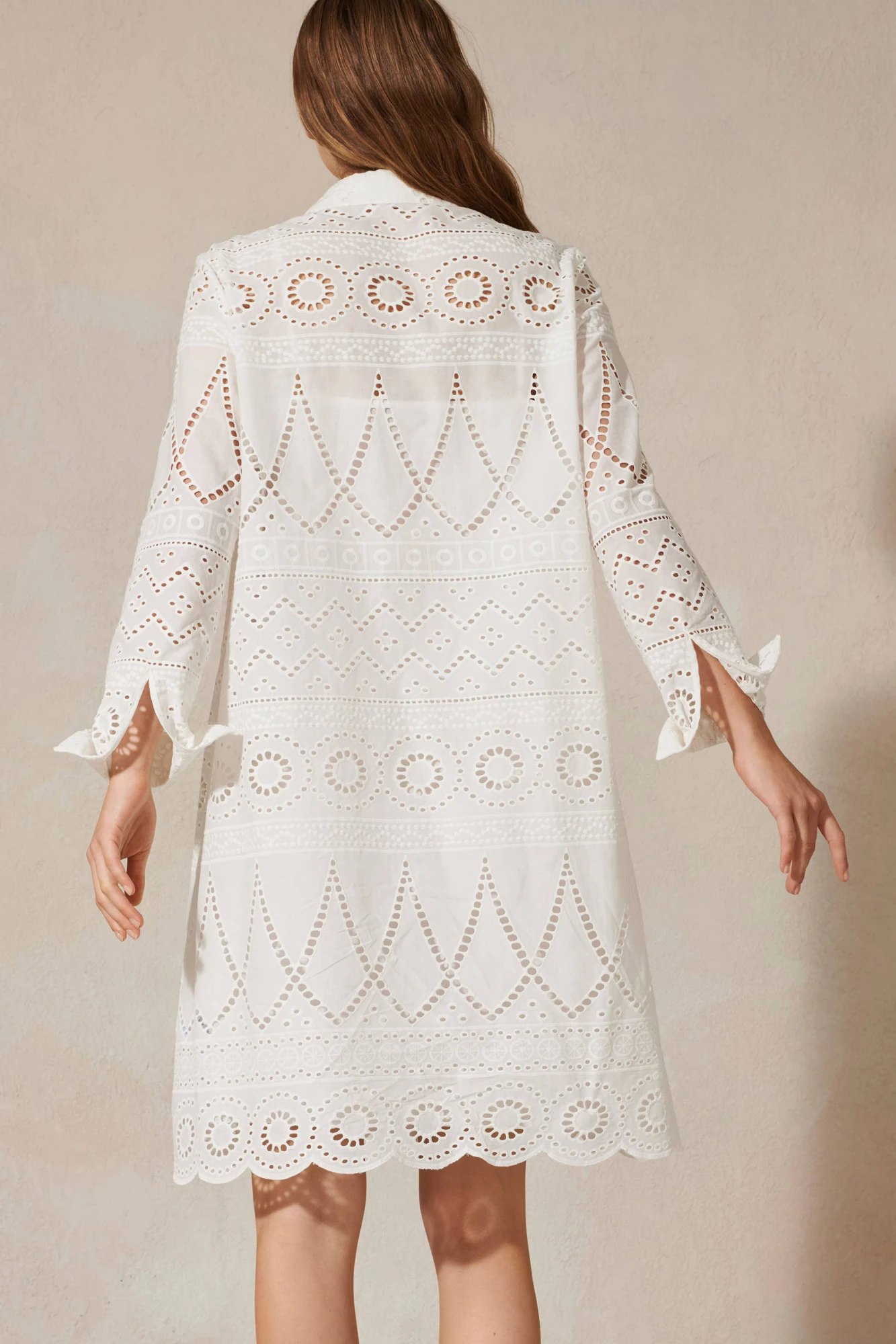 LUISA CERANO Kleid HEMDKLEID MIT LOCHSTICKEREI – Bild 4