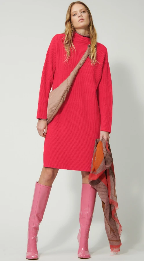 LUISA CERANO Strickkleid KELCHKRAGEN – Bild 2