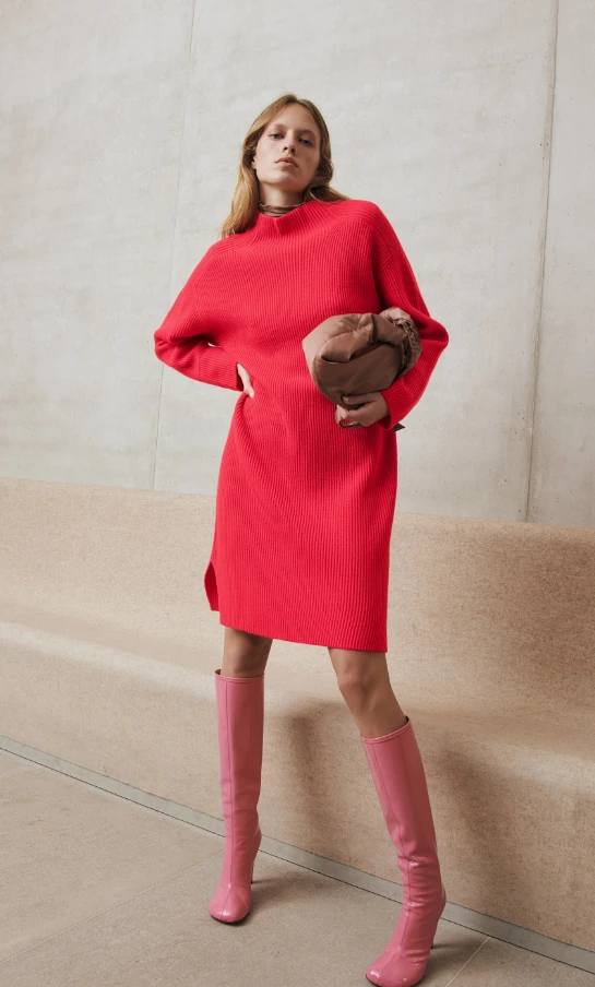 LUISA CERANO Strickkleid KELCHKRAGEN – Bild 4