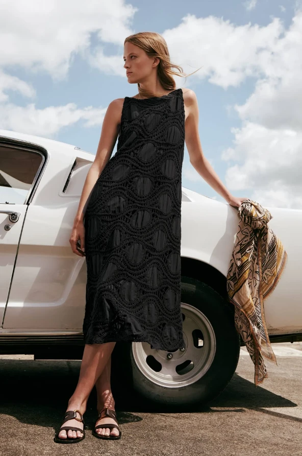 LUISA CERANO Kleid CROCHET-OPTIK – Bild 4