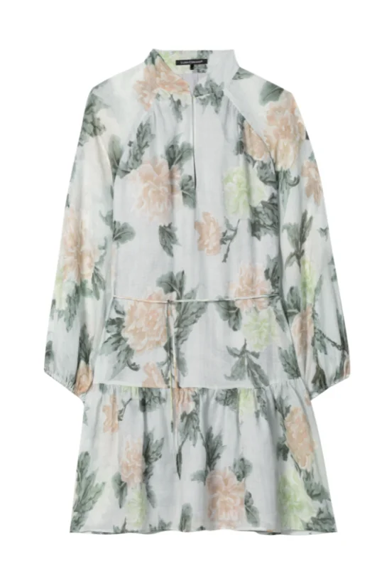 Ramie-Kleid FLOWER PRINT