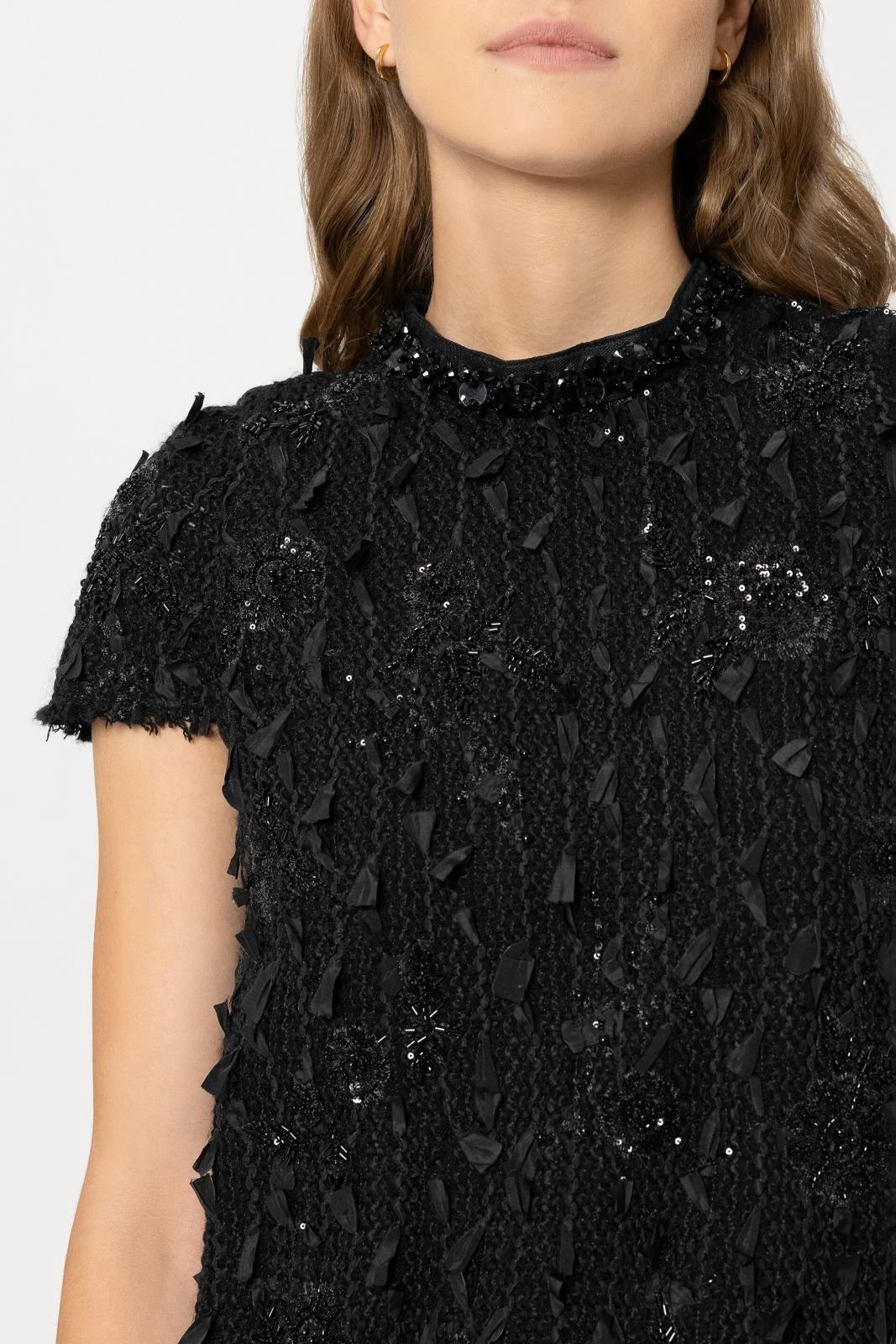 Kleid TWEED-SHIFTDRESS mit Perlen – Bild 4