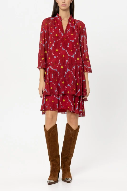 Boho-Kleid FLOWER-PRINT