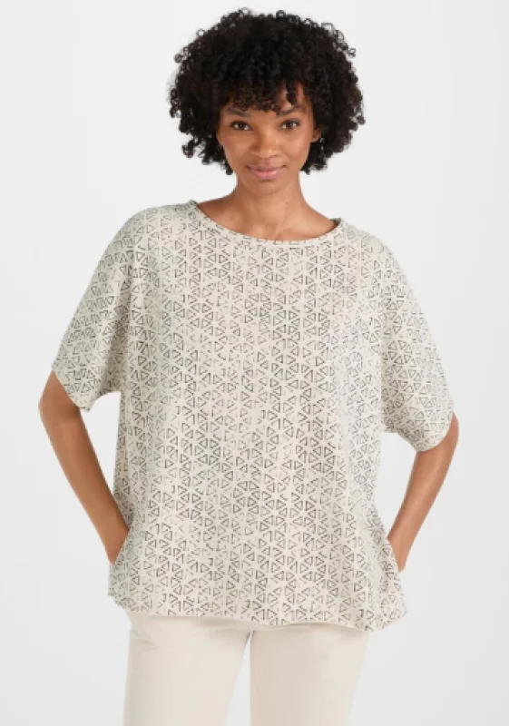 JUVIA Shirt FLEECE CAPE SWEATER TRIANGLES