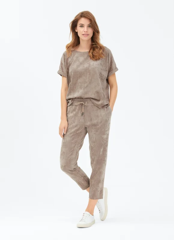 JUVIA Sweathose FAUX SUEDE TROUSERS