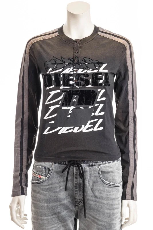 DIESEL Longsleeve T-UNCUTIE-STRIPE-LS